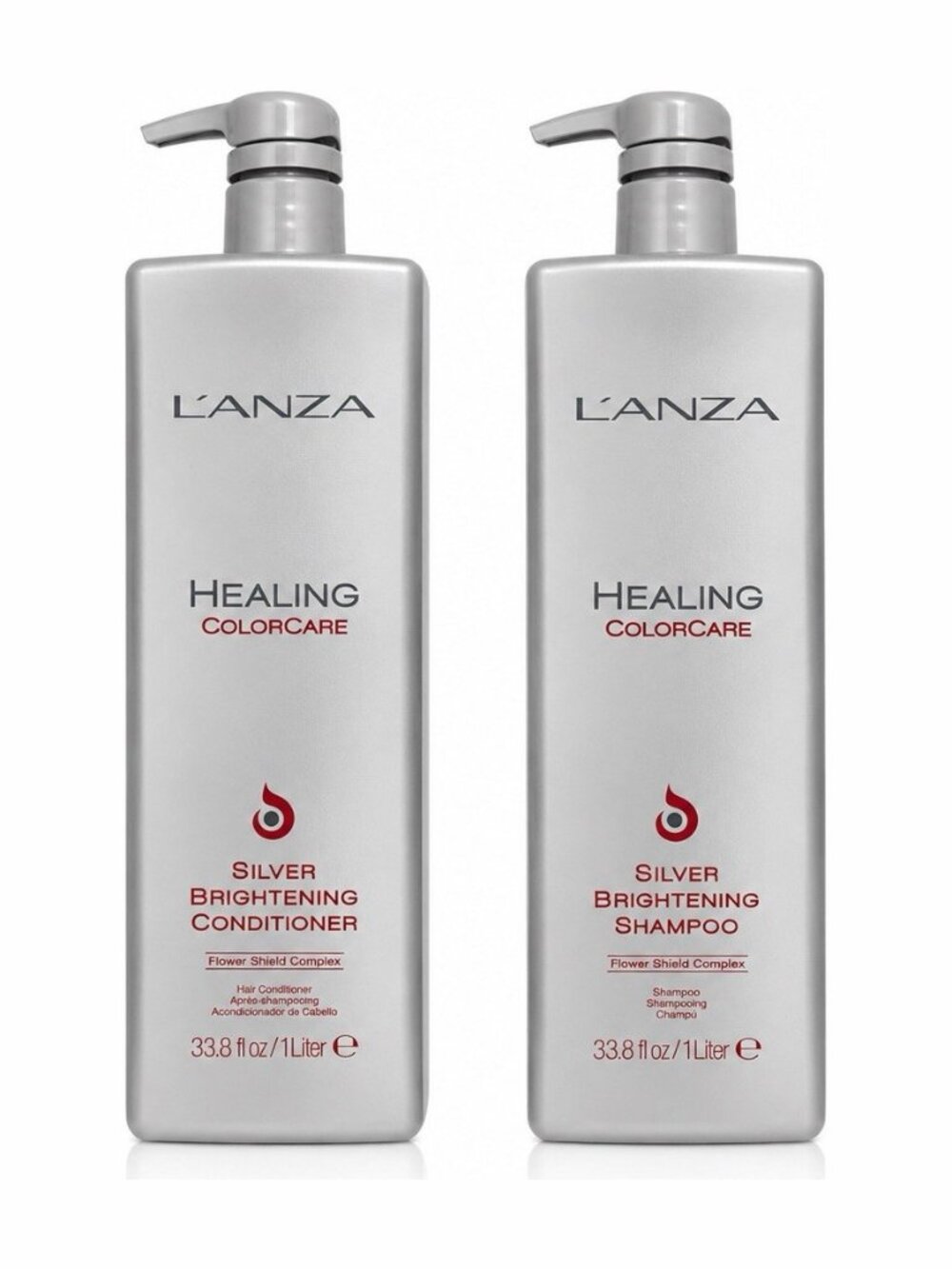 L’ANZA Healing ColorCare Silver Brightening Shampoo & Conditioner 33.8 oz Set